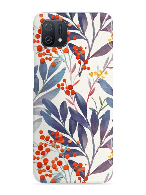 Seamless Floral Pattern Snap Case for Oppo A16K Zapvi