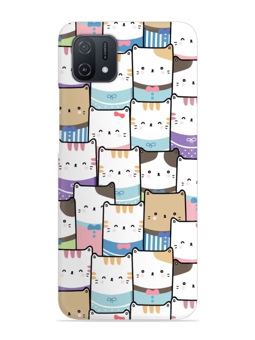 Cute Adorable Cat Snap Case for Oppo A16K