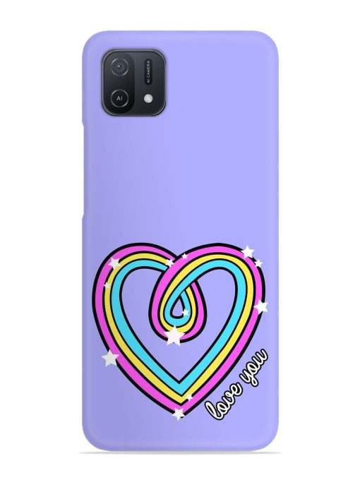 Colorful Rainbow Heart Snap Case for Oppo A16K