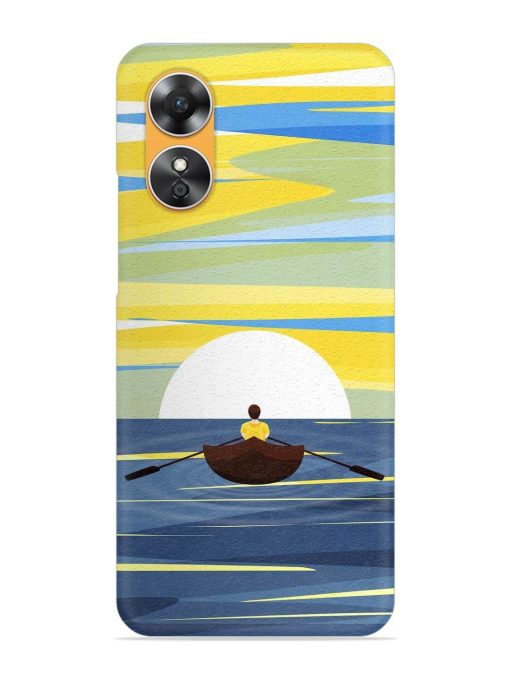 Rowing Person Ferry Paddle Snap Case for Oppo A17 Zapvi