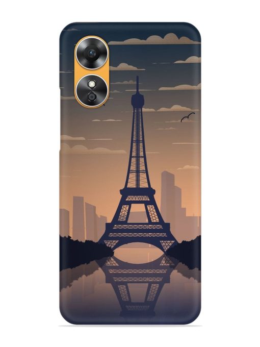 France Paris Eiffel Tower Gradient Snap Case for Oppo A17 Zapvi