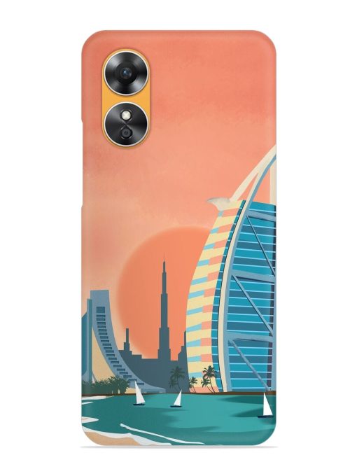 Dubai Architectural Scenery Snap Case for Oppo A17 Zapvi