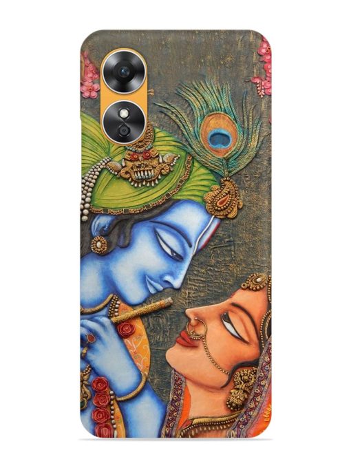 Lord Radha Krishna Flute Art Snap Case for Oppo A17 Zapvi