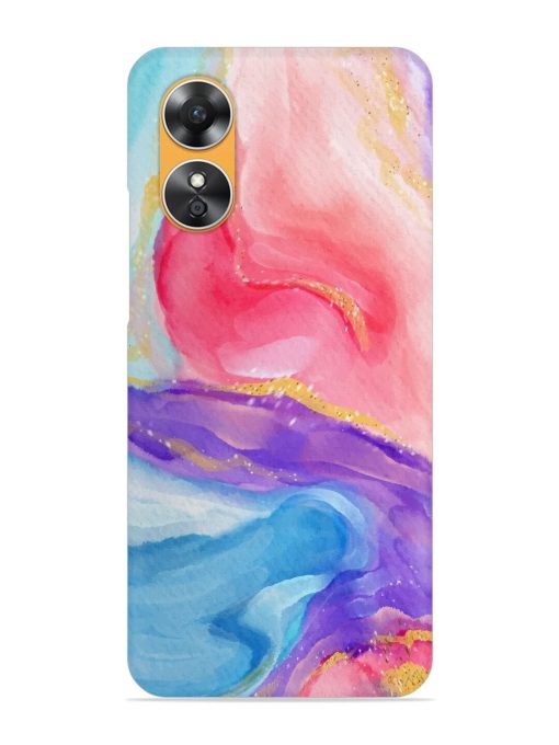 Watercolor Gradient Snap Case for Oppo A17 Zapvi