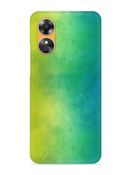 Yellow Green Gradient Snap Case for Oppo A17 Zapvi