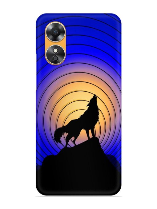 Fox Roaring Design Snap Case for Oppo A17 Zapvi