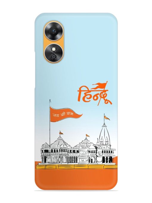 Ram Mandir Hindu Snap Case for Oppo A17 Zapvi