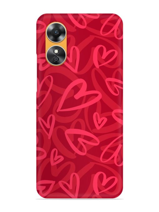 Seamless Romantic Pattern Snap Case for Oppo A17 Zapvi