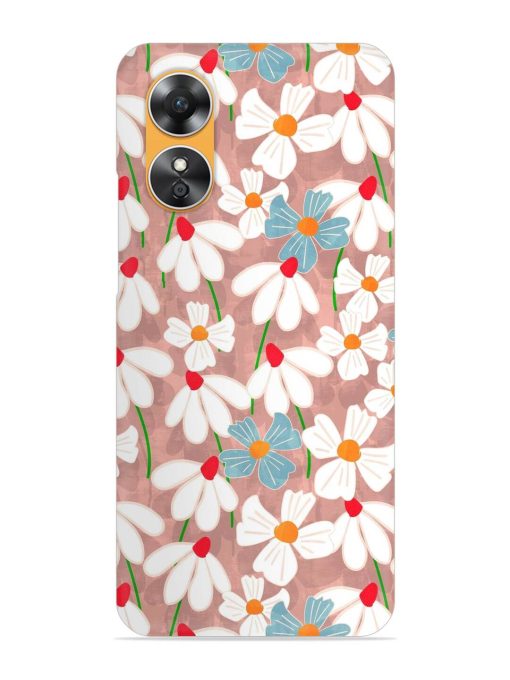 Abstract Petal Flowers Snap Case for Oppo A17 Zapvi