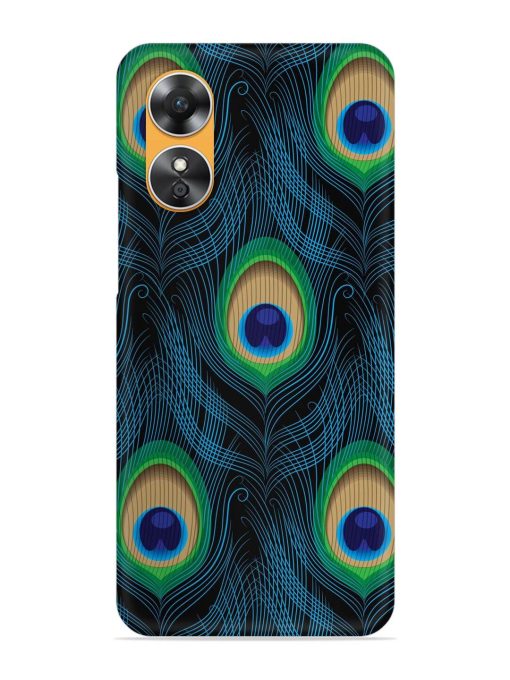 Seamless Pattern Peacock Snap Case for Oppo A17 Zapvi