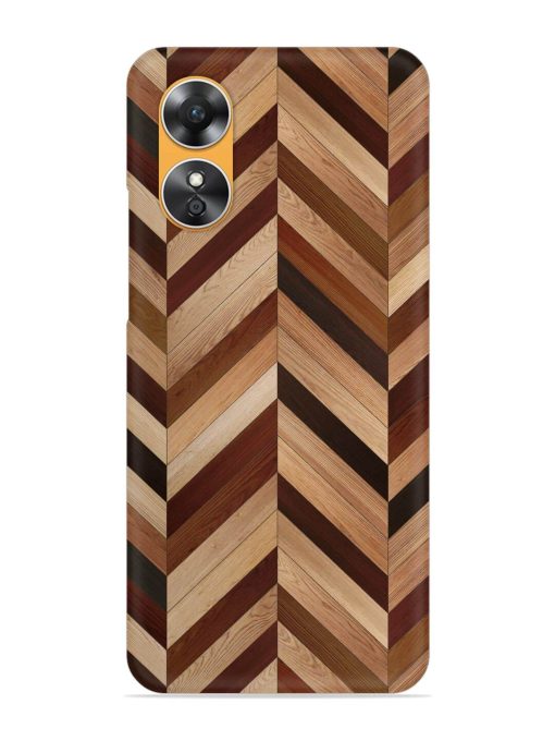 Seamless Wood Parquet Snap Case for Oppo A17 Zapvi