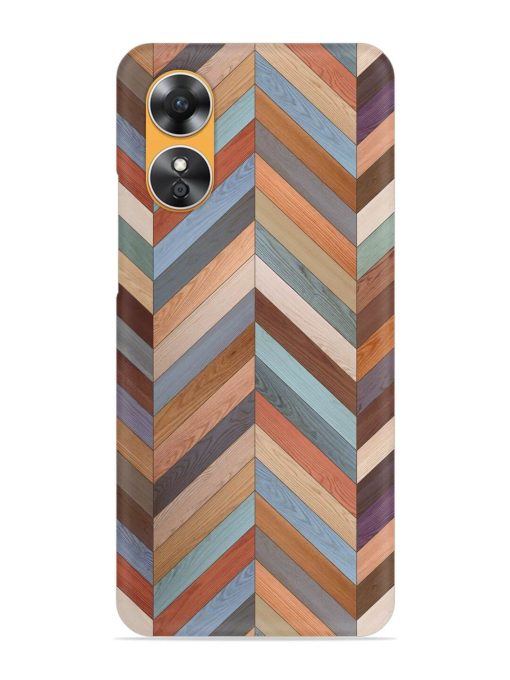 Seamless Wood Parquet Snap Case for Oppo A17 Zapvi