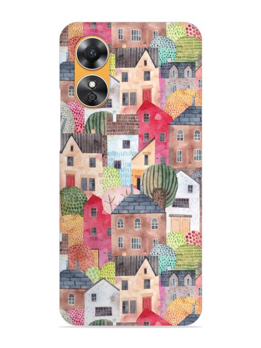 Abstract Seamless Pattern Snap Case for Oppo A17 Zapvi