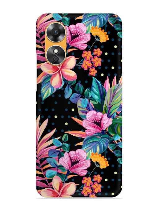 Seamless Floral Pattern Snap Case for Oppo A17 Zapvi