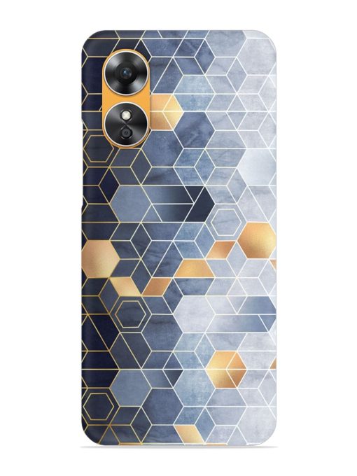 Geometric Abstraction Hexagons Snap Case for Oppo A17 Zapvi