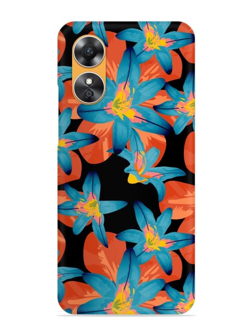 Philippine Flowers Seamless Snap Case for Oppo A17 Zapvi