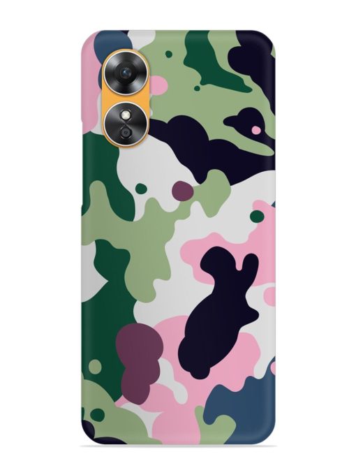 Seamless Funky Camouflage Snap Case for Oppo A17 Zapvi