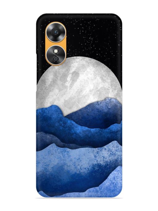 Full Moon Mountain Vector Snap Case for Oppo A17 Zapvi