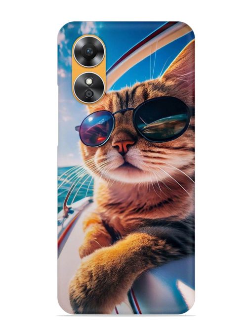 Cat In Style Snap Case for Oppo A17 Zapvi