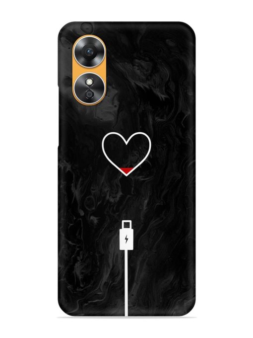 Heart Charging Vector Snap Case for Oppo A17 Zapvi