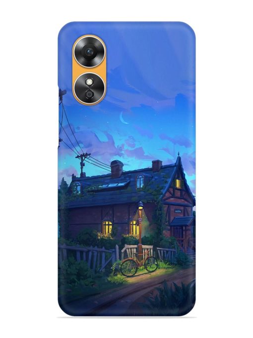 Beautiful Village House Snap Case for Oppo A17 Zapvi