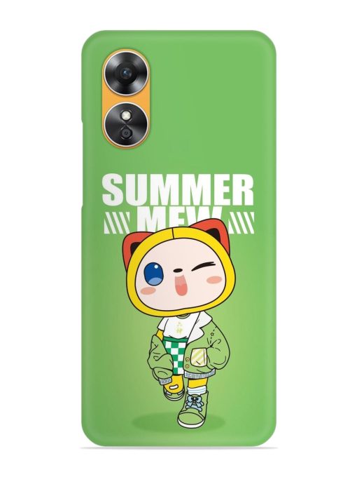 Summer Mew Snap Case for Oppo A17 Zapvi