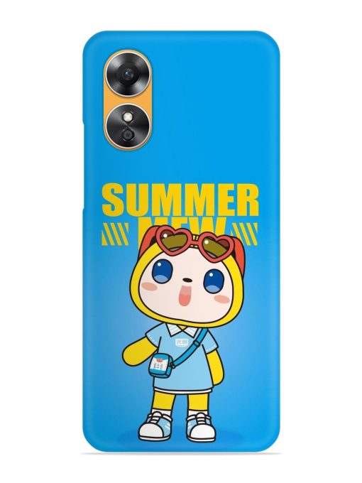 Summer Mew Cartoon Snap Case for Oppo A17 Zapvi