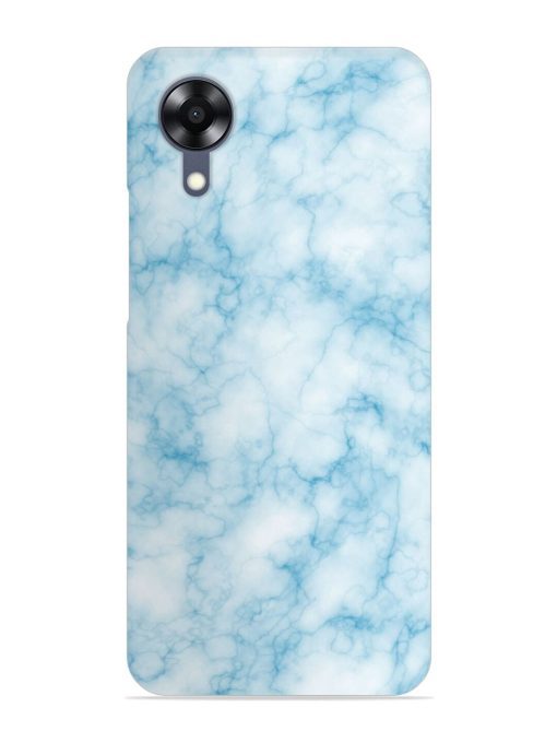 Blue White Natural Marble Snap Case for Oppo A17K Zapvi