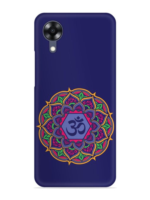 Om Mandala Art Blue Snap Case for Oppo A17K Zapvi