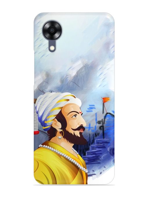 Shivaji Maharaj Color Paint Art Snap Case for Oppo A17K