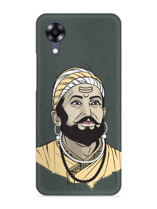 Shivaji Maharaj Vector Art Snap Case for Oppo A17K