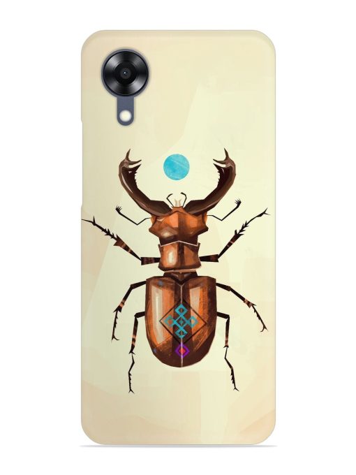 Stag Beetle Vector Snap Case for Oppo A17K Zapvi