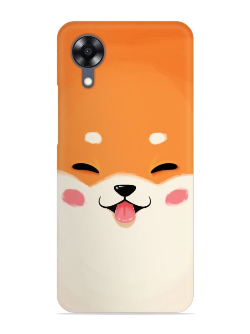 Cute Dog Face Vector Snap Case for Oppo A17K