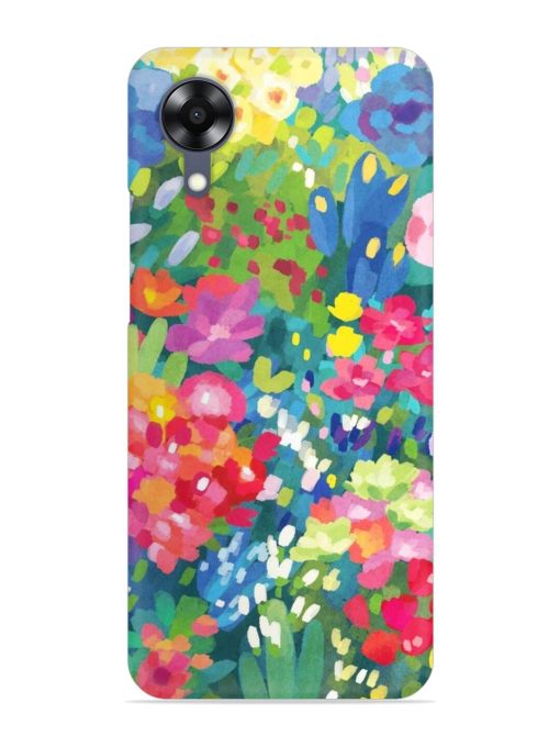 Watercolor Flower Art Snap Case for Oppo A17K