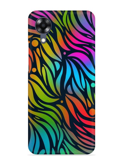 Abstract Leaf Design Snap Case for Oppo A17K Zapvi