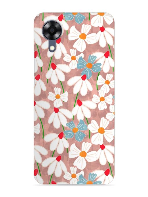 Abstract Petal Flowers Snap Case for Oppo A17K Zapvi