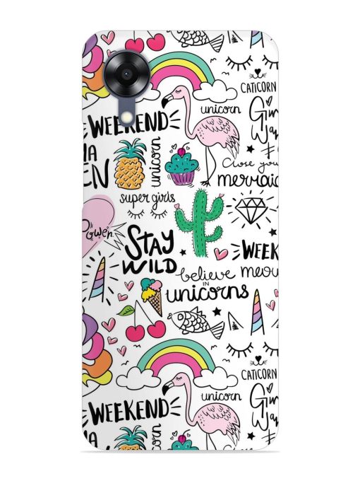 Unicorn Ice Cream Snap Case for Oppo A17K