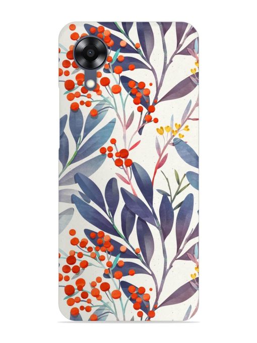 Seamless Floral Pattern Snap Case for Oppo A17K