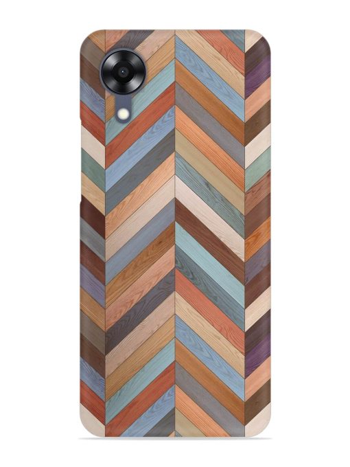 Seamless Wood Parquet Snap Case for Oppo A17K