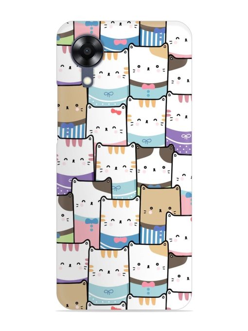 Cute Adorable Cat Snap Case for Oppo A17K