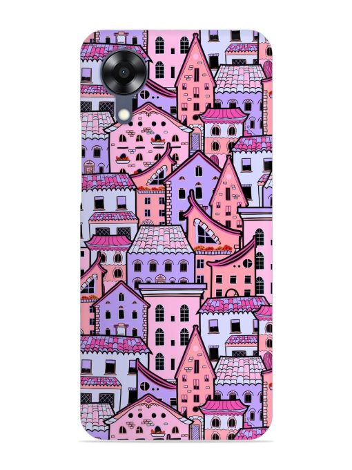 Seamless Pattern Houses Snap Case for Oppo A17K