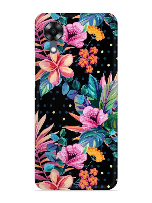 Seamless Floral Pattern Snap Case for Oppo A17K