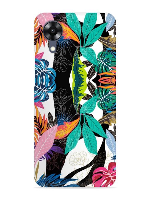 Floral Pattern Bright Snap Case for Oppo A17K Zapvi