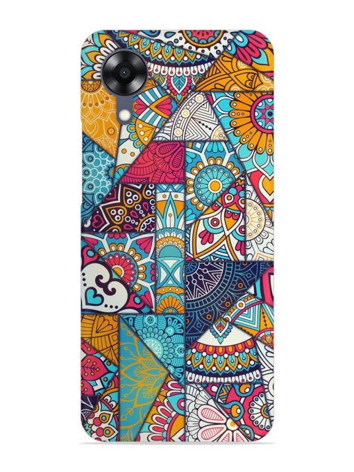 Patchwork Pattern Vintage Snap Case for Oppo A17K