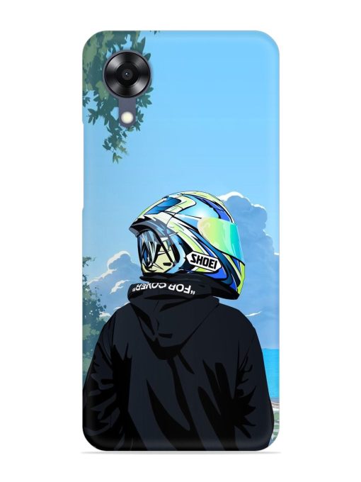 Rider With Helmet Snap Case for Oppo A17K