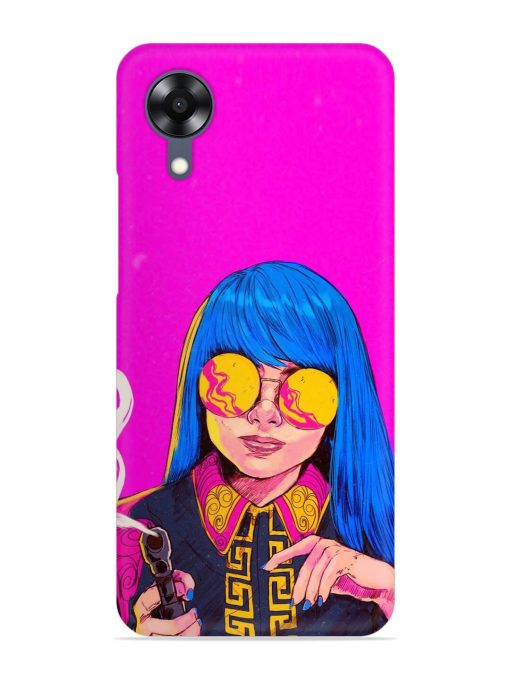 Aesthetic Anime Girl Snap Case for Oppo A17K