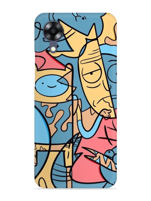 Silly Face Doodle Snap Case for Oppo A17K