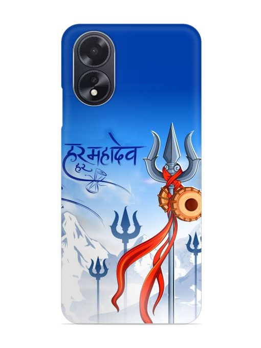 Har Har Mahadev Trishul Snap Case for Oppo A18 Zapvi