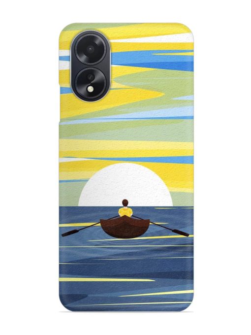 Rowing Person Ferry Paddle Snap Case for Oppo A18 Zapvi