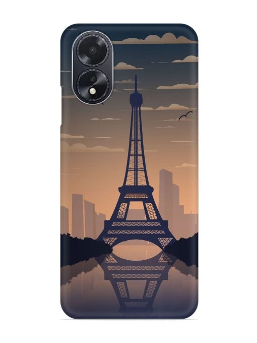 France Paris Eiffel Tower Gradient Snap Case for Oppo A18 Zapvi